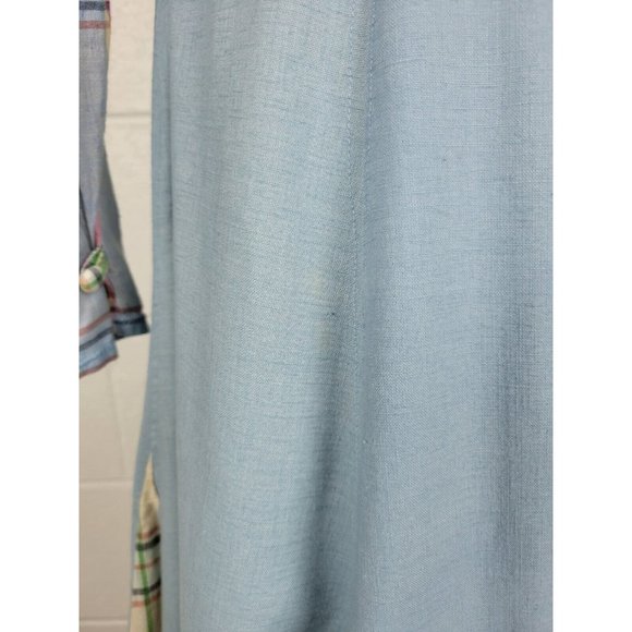 Vtg My Heroes Have Always Been Coyboys Blue Plaid Prairie Dress M? - Picture 8 of 11